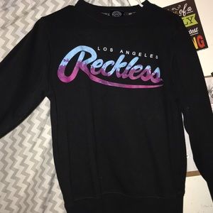 Black Young and Reckless Crewneck Sweater